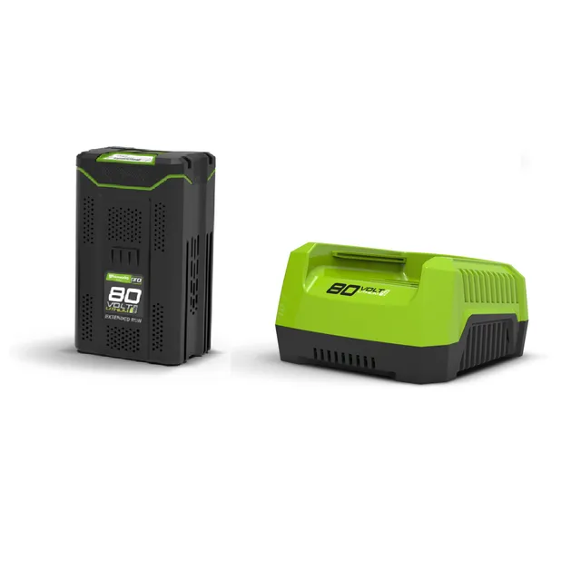 greenworks-80v-starter-kit-batteria-4ah-caricabatterie image 1