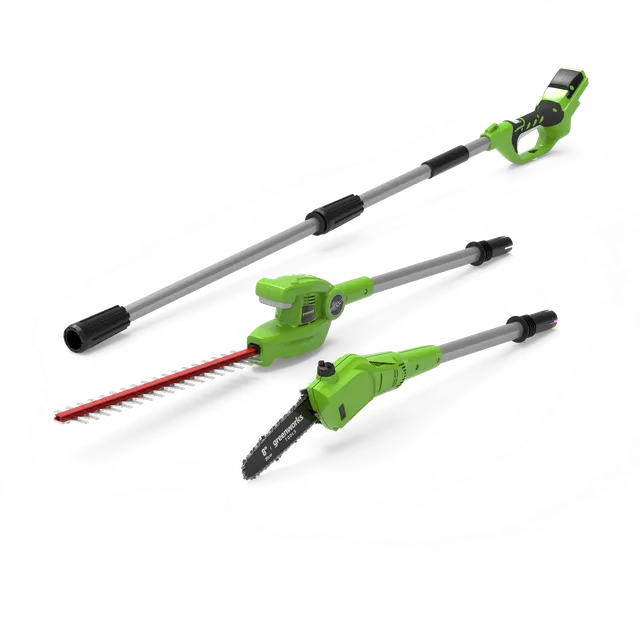 greenworks-powerall-24v-potatore-telescopico-2-in-1-con-motosega-e-tagliasiepi-s image 1
