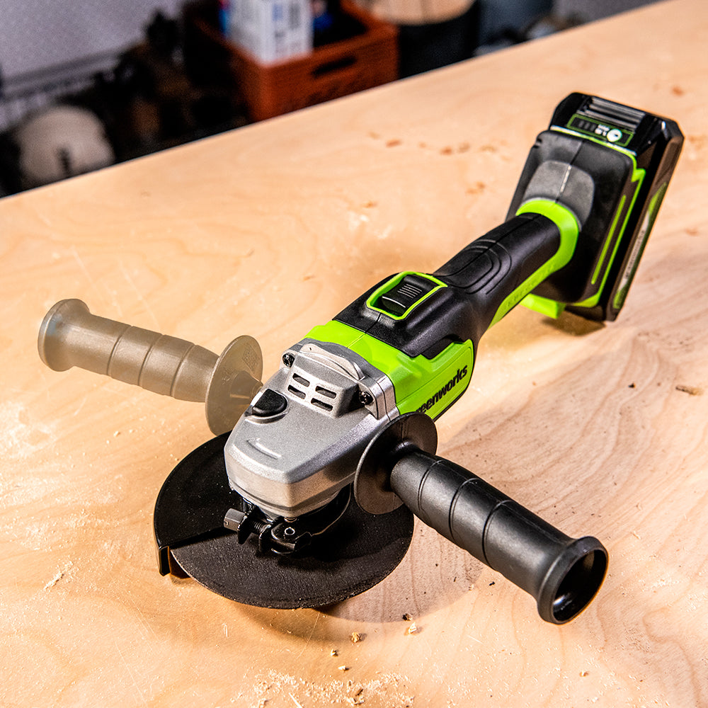 greenworks-powerall-smerigliatrice-angolare-24v-gd24agk4-con-batteria-4ah image 3