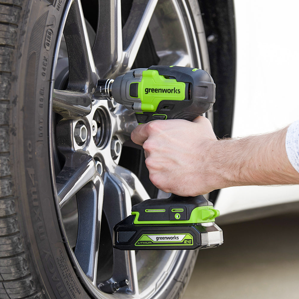 greenworks-powerall-24v-avvitatore-a-impulsi-400-nm-gd24iw400k4-con-batteria-4ah image 8