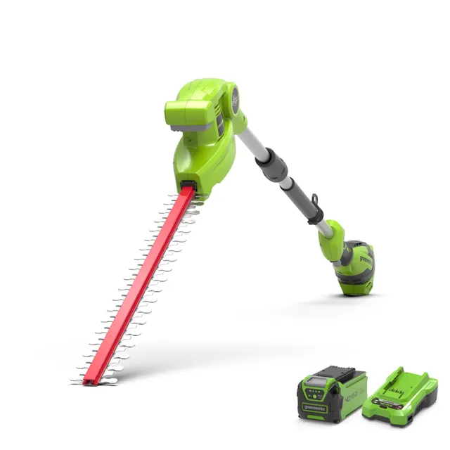 greenworks-40v-tagliasiepi-telescopico-51cm-g40phak2-con-batteria-2ah image 1