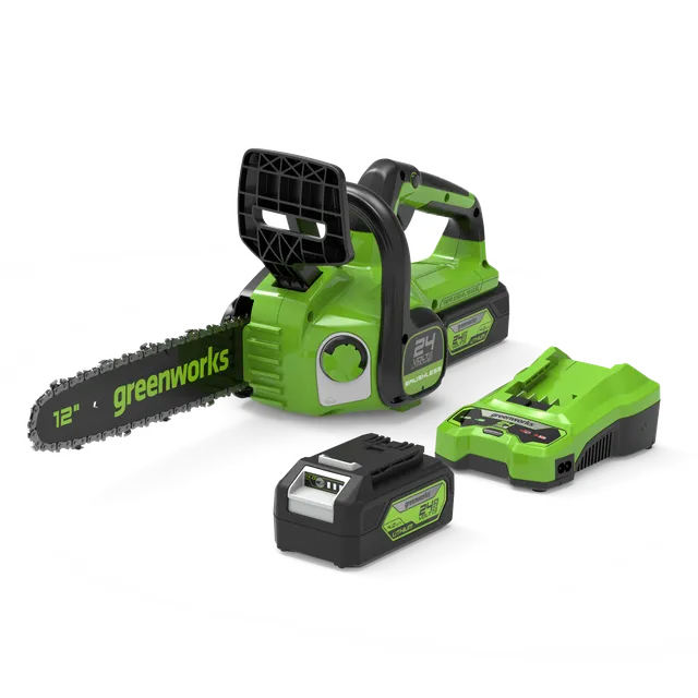 greenworks-powerall-24v-motosega-a-batteria-30-cm-gd24cs30k4-con-batteria-4ah image 1