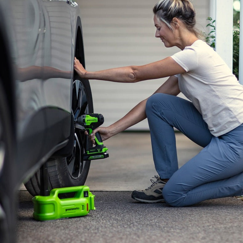 greenworks-powerall-24v-kit-cambio-gomme-cric-avvitatore-400nm-con-batteria-2ah image 2
