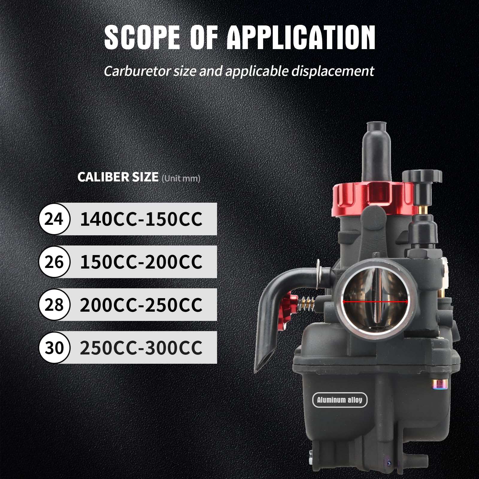 nibbi-pe26-carburatore-ad-alte-prestazioni-per-moto-cross-e-quad-150cc-200cc image 3