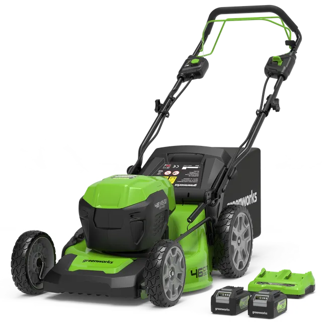 greenworks-gd24x2lm46sp-tosaerba-semovente-48v-2x24v-46cm-con-2-batterie-4ah image 1
