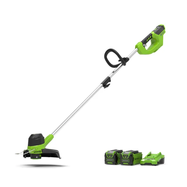greenworks-g40ltk2x-tagliabordura-40v-30-cm-con-2-batterie-2ah-e-caricabatterie image 1