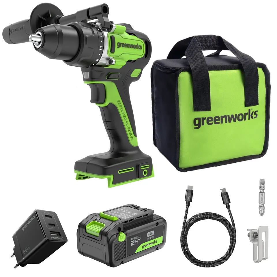 greenworks-powerall-24v-pro-trapano-a-percussione-90nm-con-batteria-4ah image 1