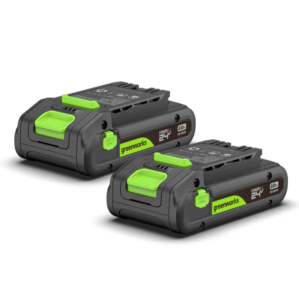 greenworks-powerall-24v-batteria-2ah-usb-c-confezione-da-2 image 1